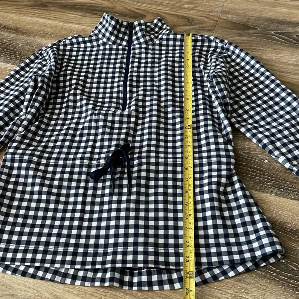 Draper James Activewear Gingham Cinch Waist Quarter-Zip - Picture 5 of 12